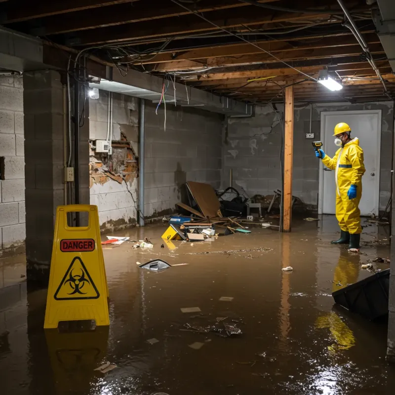 Flooded Basement Electrical Hazard in Kentwood, LA Property